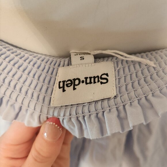 baby blue babydoll dress with puffy sleeves from aritzia - Picture 3 of 5